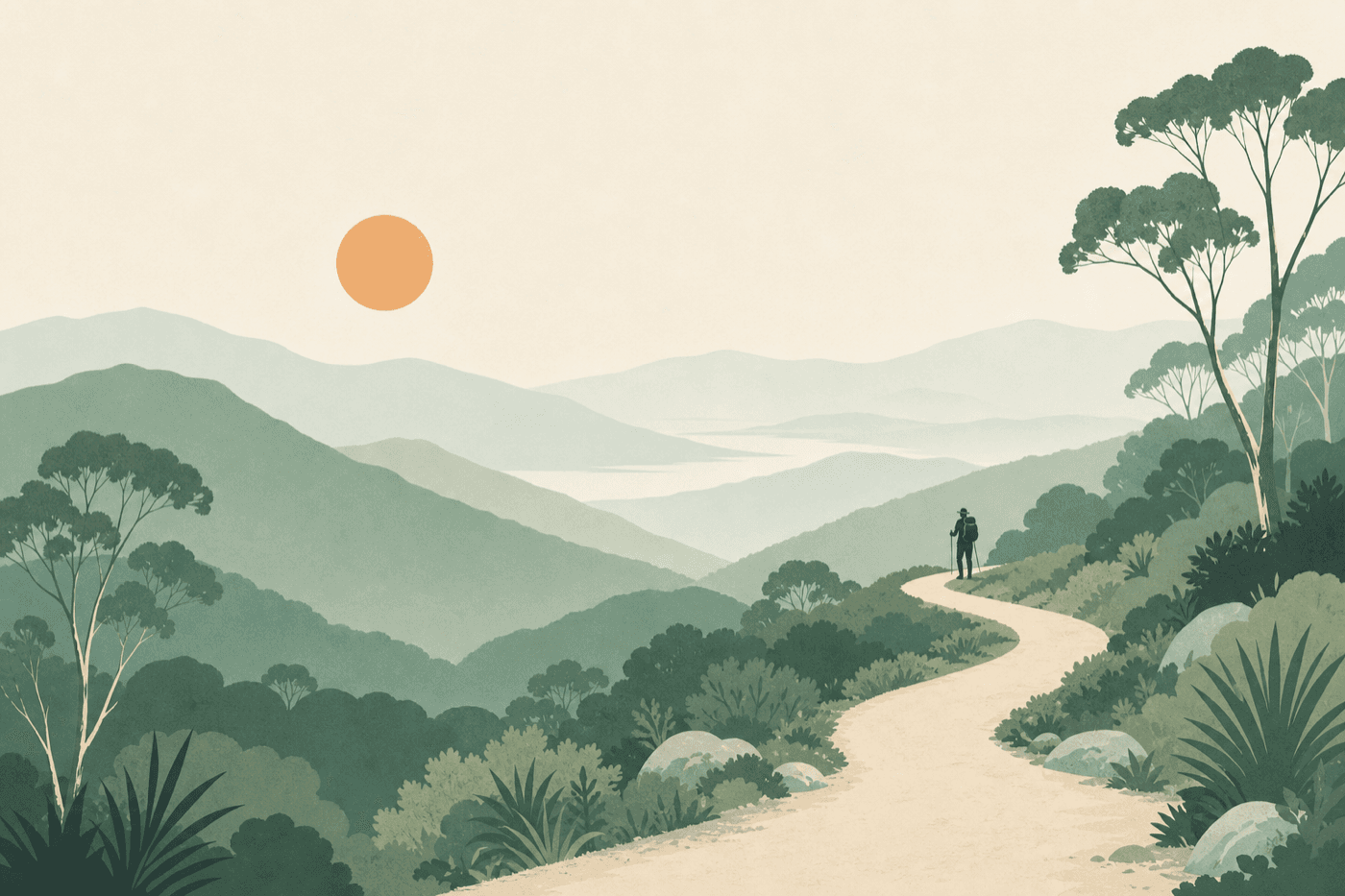 Hiking in ideal conditions