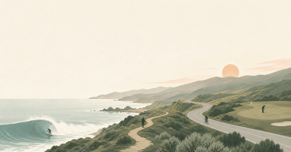 Surf, hike, cycle and golf along one stretch of coastline
